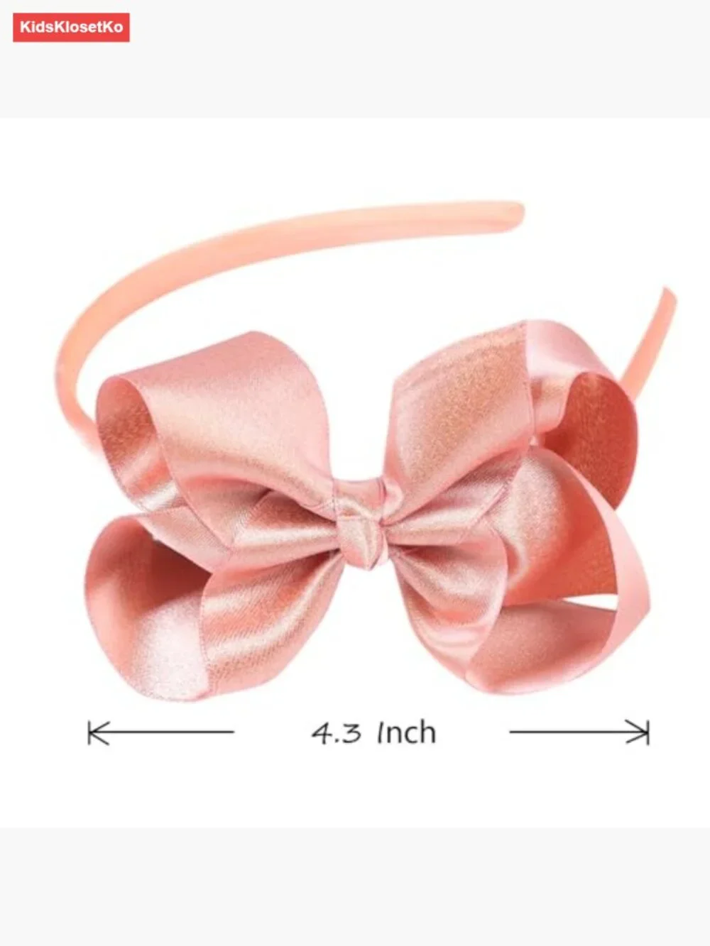 Metallic Grosgrain Ribbon Hair Bow Headbands for Kids - Pack of 1